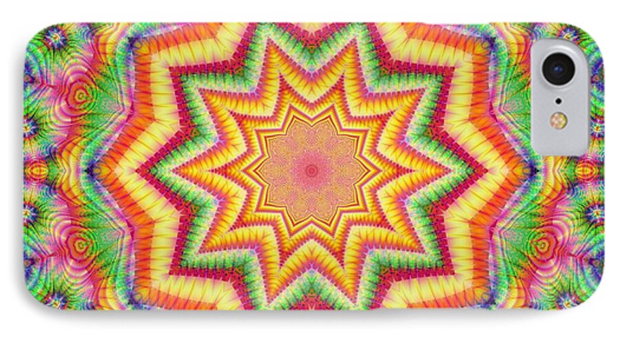 Rainbow Star Fractal Kaleidoscope - Phone Case