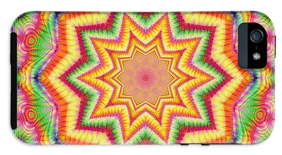 Rainbow Star Fractal Kaleidoscope - Phone Case