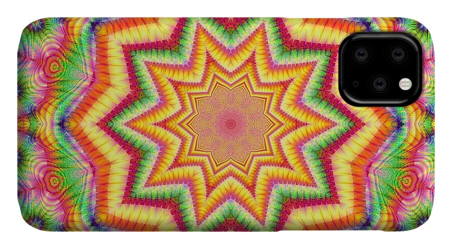 Rainbow Star Fractal Kaleidoscope - Phone Case