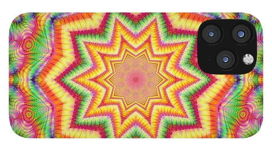 Rainbow Star Fractal Kaleidoscope - Phone Case