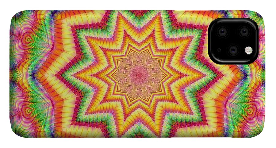 Rainbow Star Fractal Kaleidoscope - Phone Case