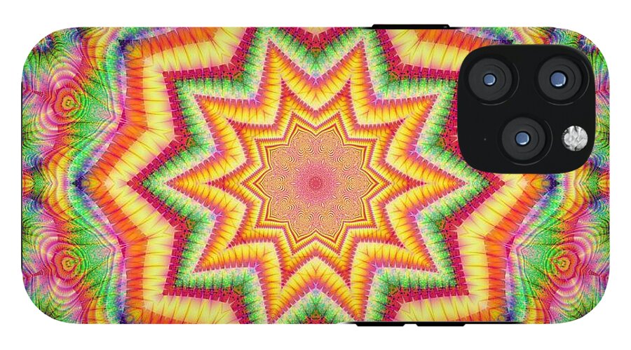 Rainbow Star Fractal Kaleidoscope - Phone Case