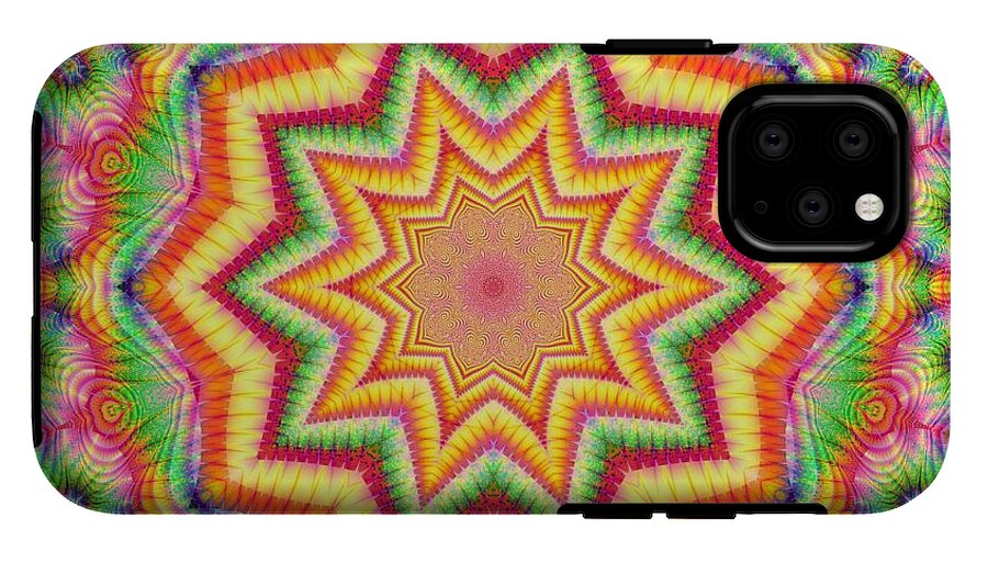 Rainbow Star Fractal Kaleidoscope - Phone Case