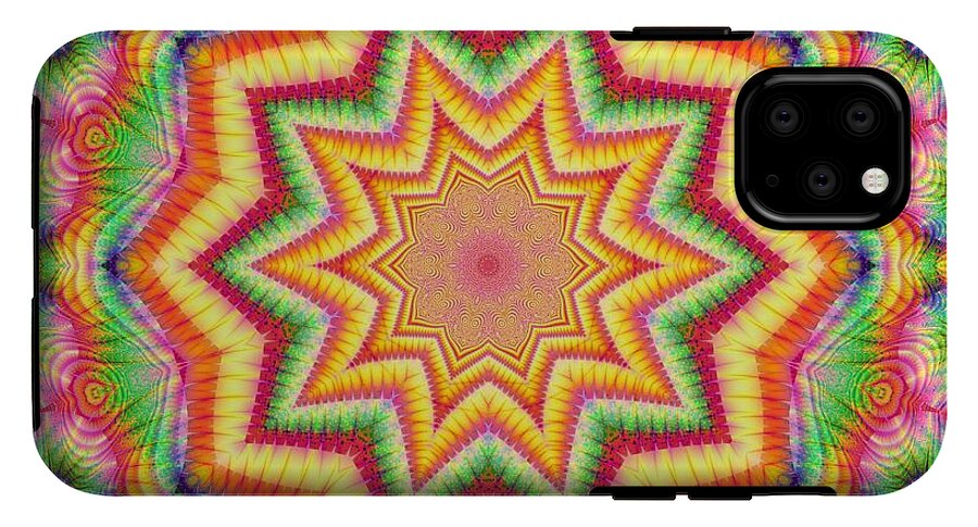 Rainbow Star Fractal Kaleidoscope - Phone Case