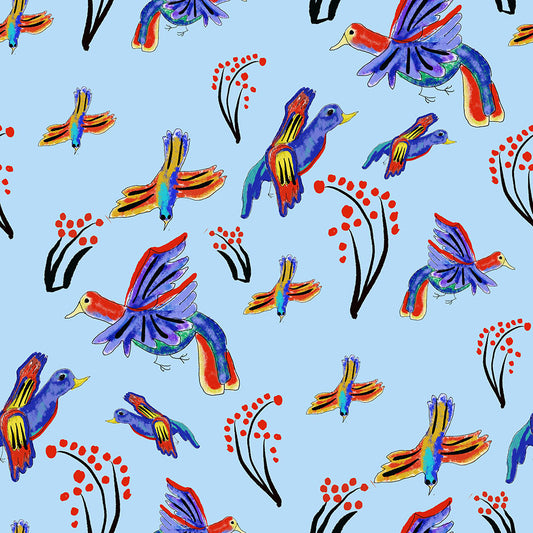 Rainbow Birds Pattern