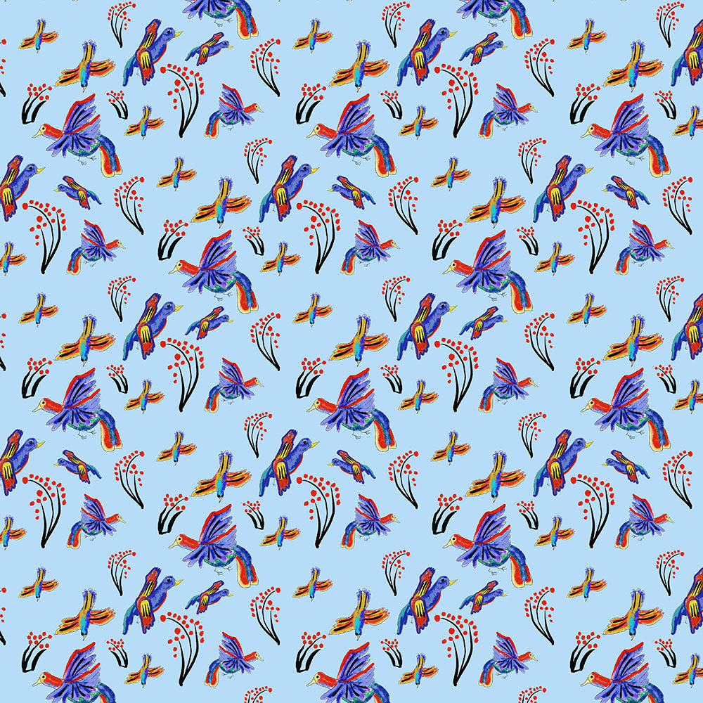 Rainbow Birds Pattern Digital Image Download