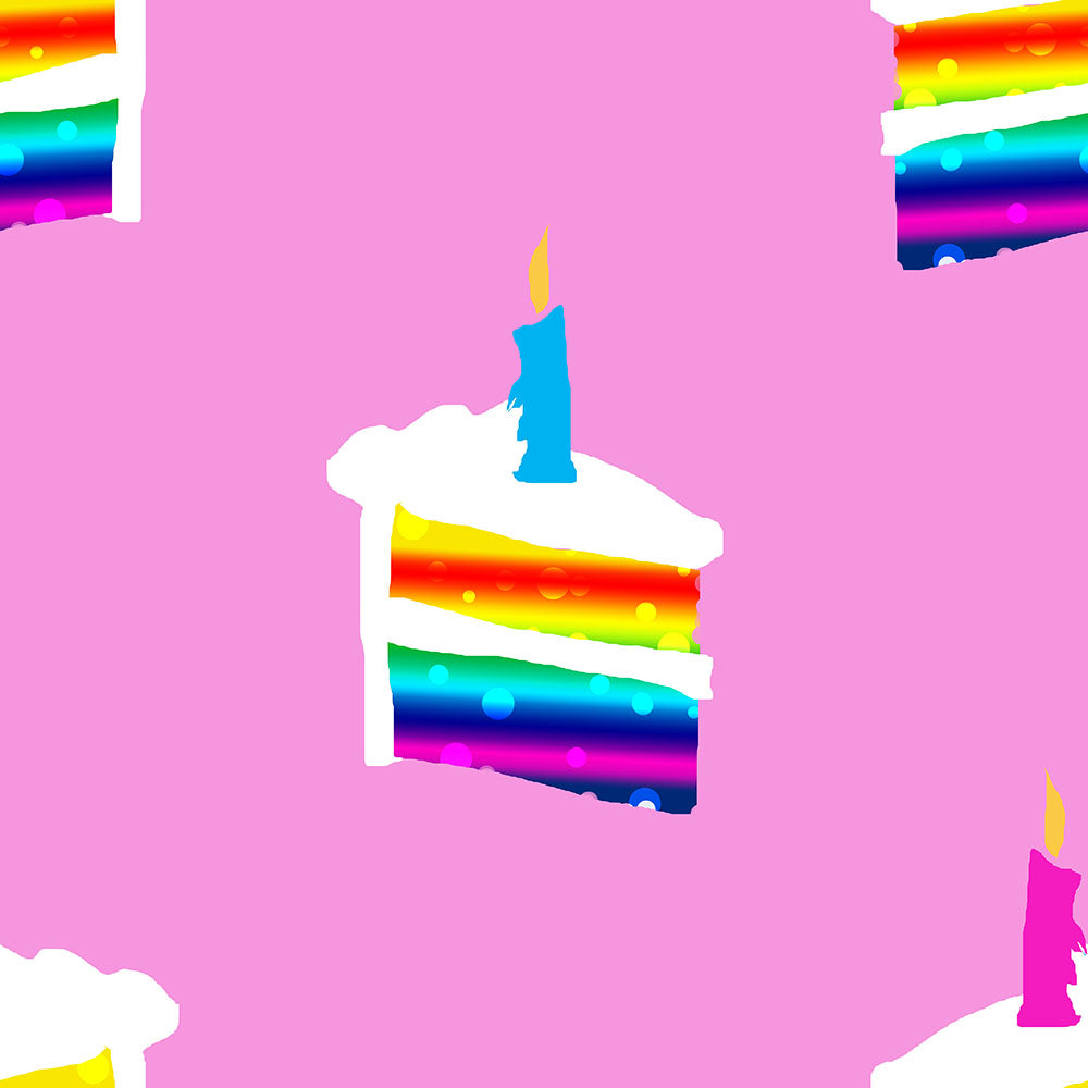 Rainbow Birthday Cake Pattern Digital Image Download