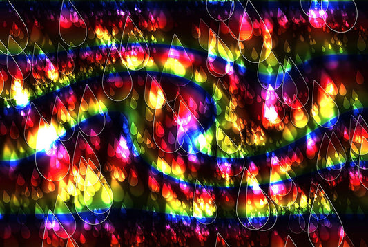 Rainbow Bokeh Raindrops Digital Image Download