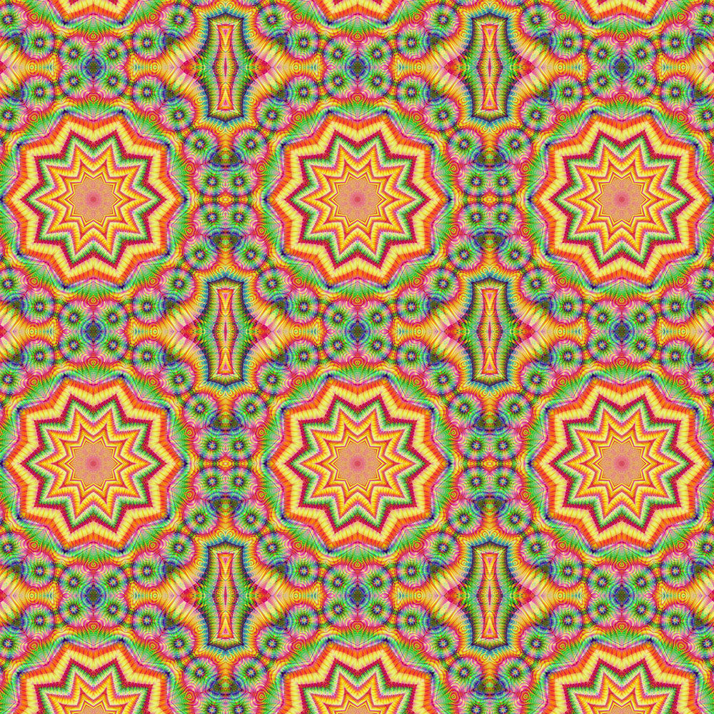 Rainbow Star Fractal Kaleidoscope Digital Image Download