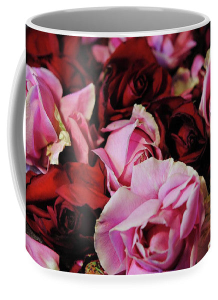 Red and Pink Rose Heads - Mug