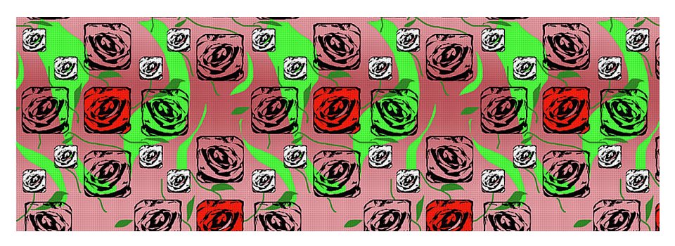 Red and White Roses Pattern On Pink - Yoga Mat