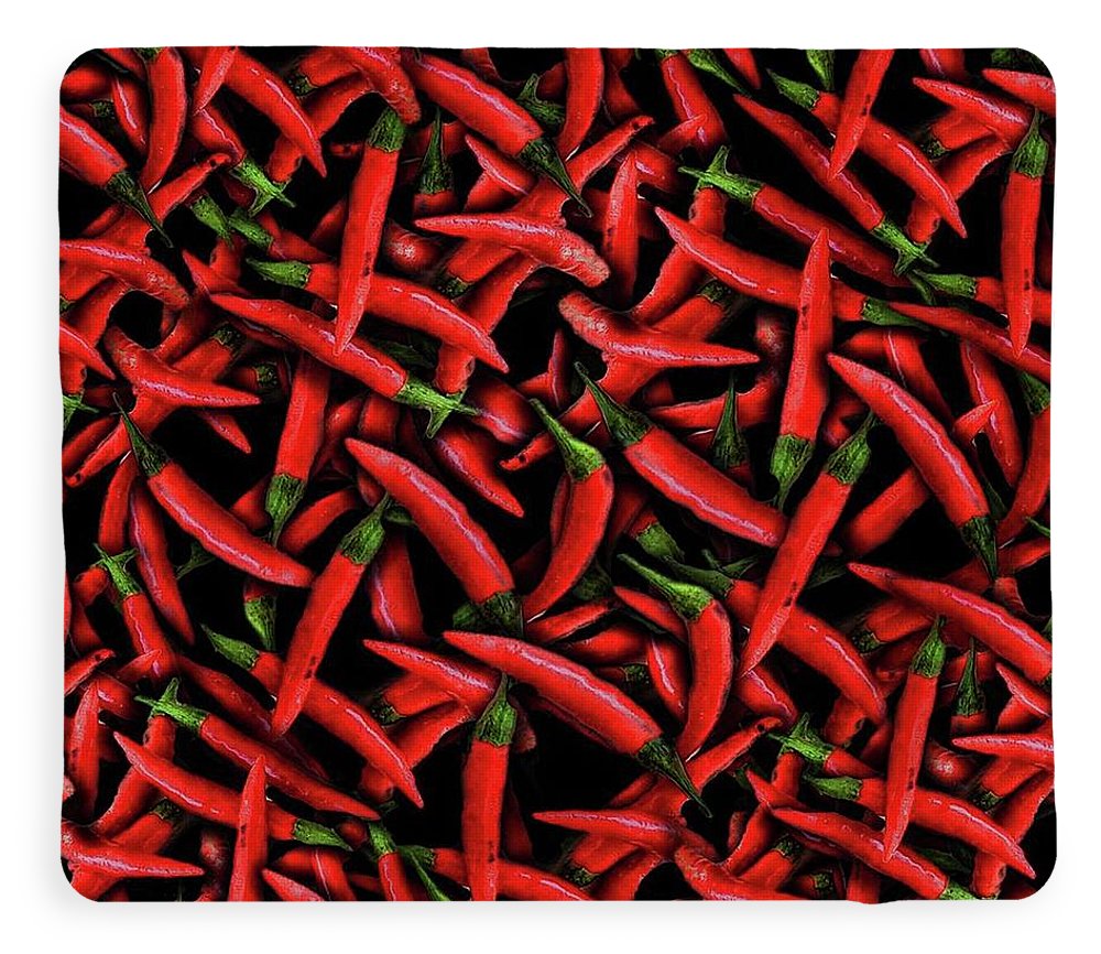 Red Chili Peppers Pattern - Blanket