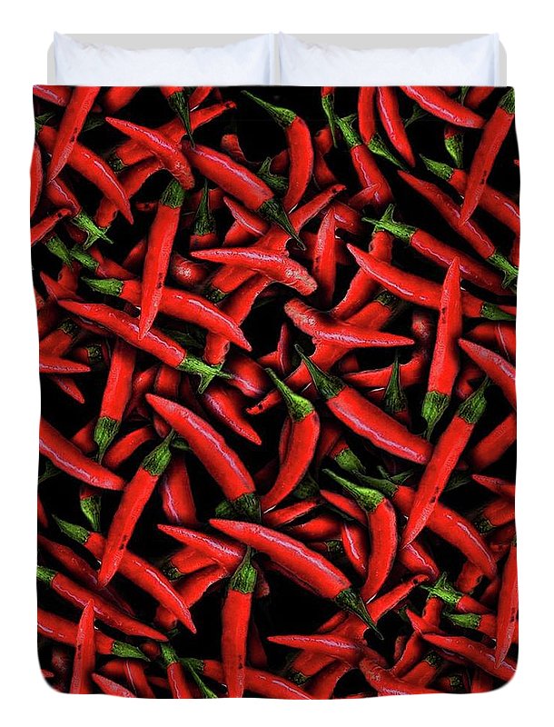 Red Chili Peppers Pattern - Duvet Cover