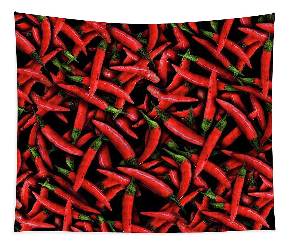 Red Chili Peppers Pattern - Tapestry