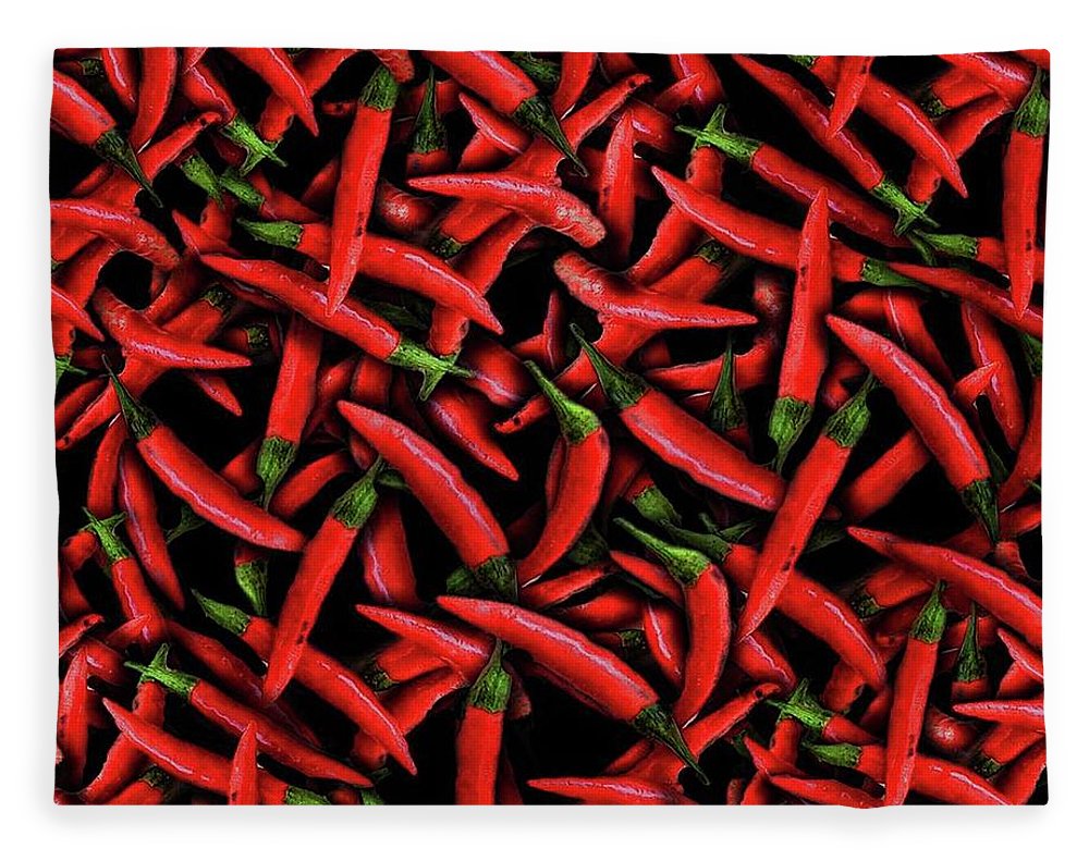 Red Chili Peppers Pattern - Blanket
