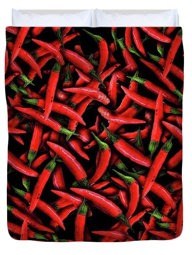 Red Chili Peppers Pattern - Duvet Cover