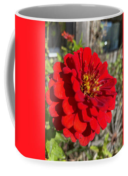 Red Flower In Autumn - Mug