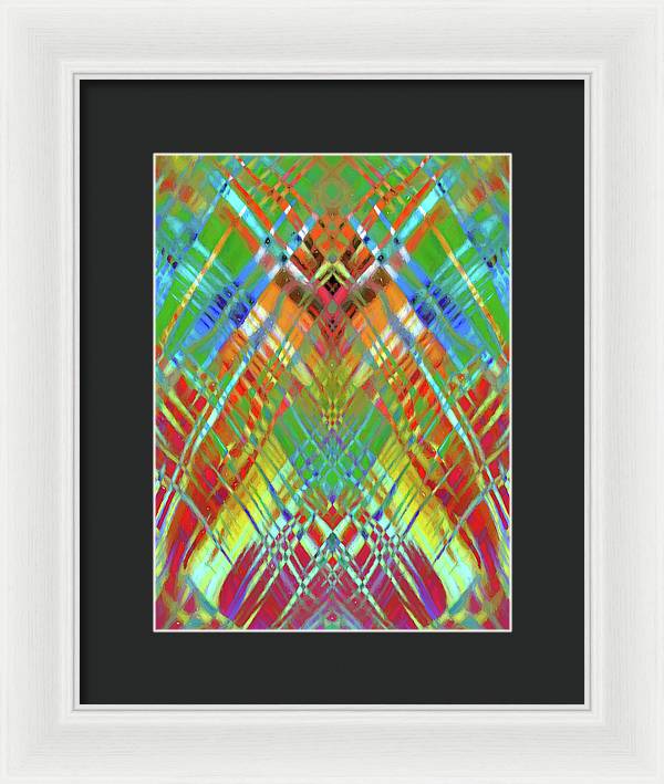 Red Green Freestyle Plaid - Framed Print