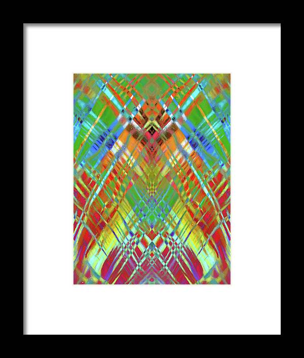 Red Green Freestyle Plaid - Framed Print