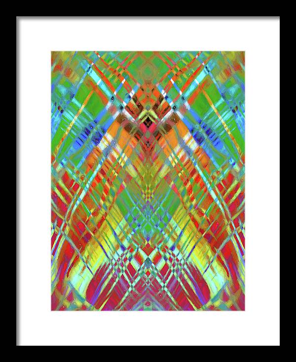 Red Green Freestyle Plaid - Framed Print