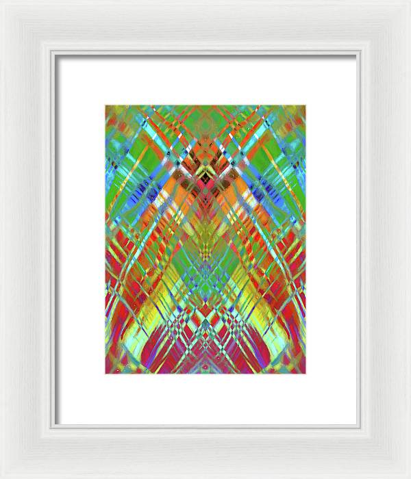 Red Green Freestyle Plaid - Framed Print