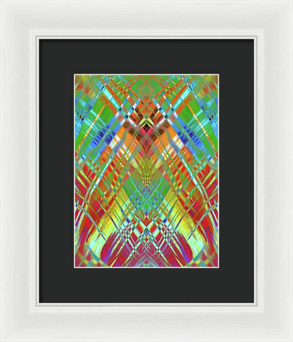 Red Green Freestyle Plaid - Framed Print