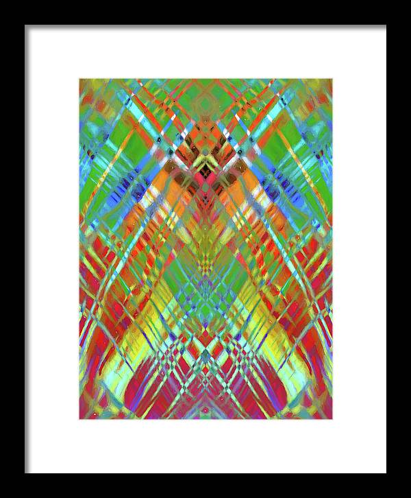 Red Green Freestyle Plaid - Framed Print