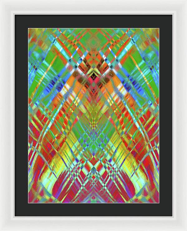 Red Green Freestyle Plaid - Framed Print