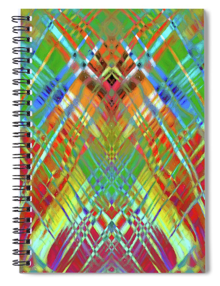 Red Green Freestyle Plaid - Spiral Notebook