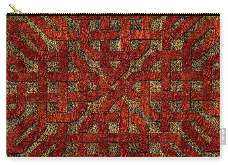 Red Leather Celtic Knot Square - Carry-All Pouch