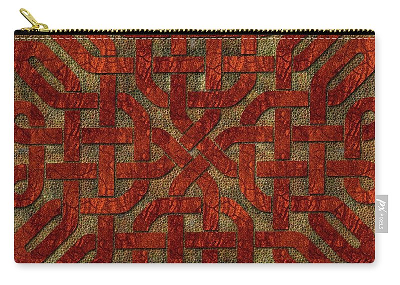 Red Leather Celtic Knot Square - Carry-All Pouch