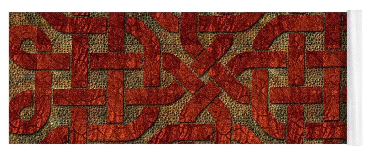 Red Leather Celtic Knot Square - Yoga Mat