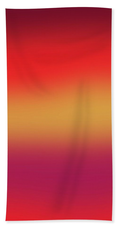 Red Morning Gradient - Beach Towel