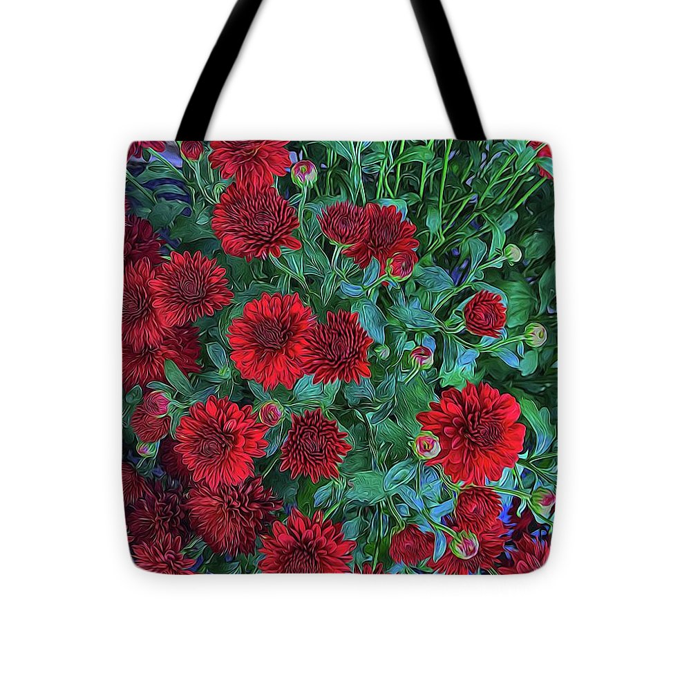 Red Mums - Tote Bag