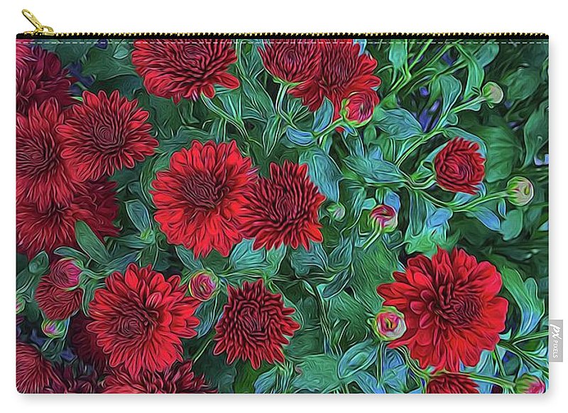 Red Mums - Carry-All Pouch