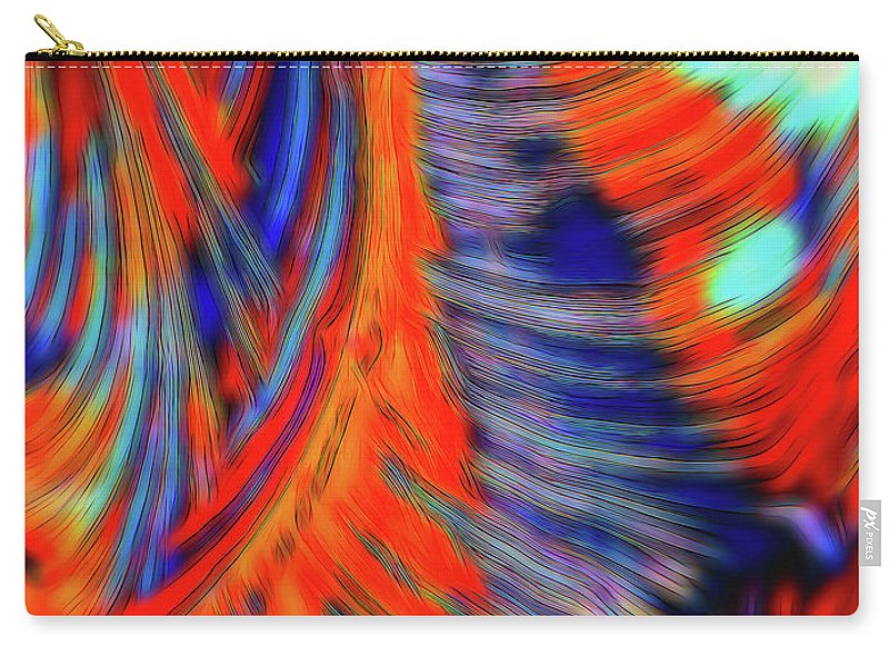 Red Orange Tie Dye Fractal Abstract - Carry-All Pouch