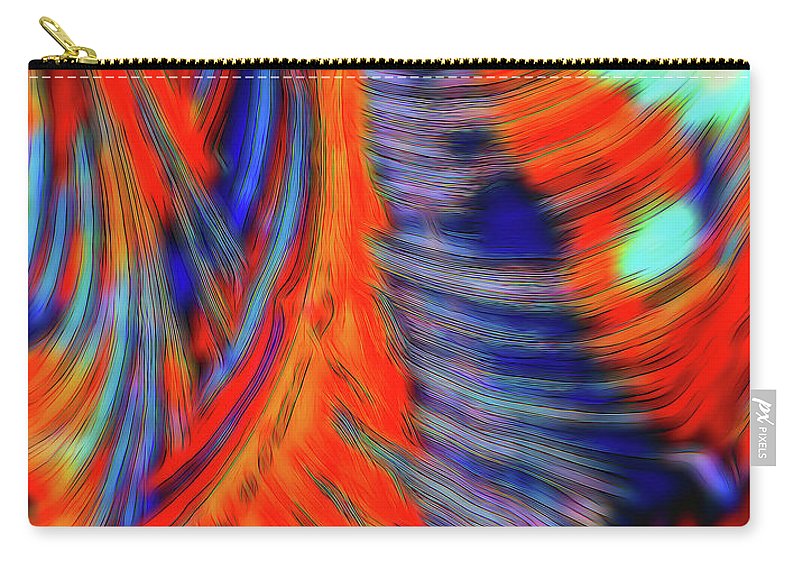 Red Orange Tie Dye Fractal Abstract - Carry-All Pouch