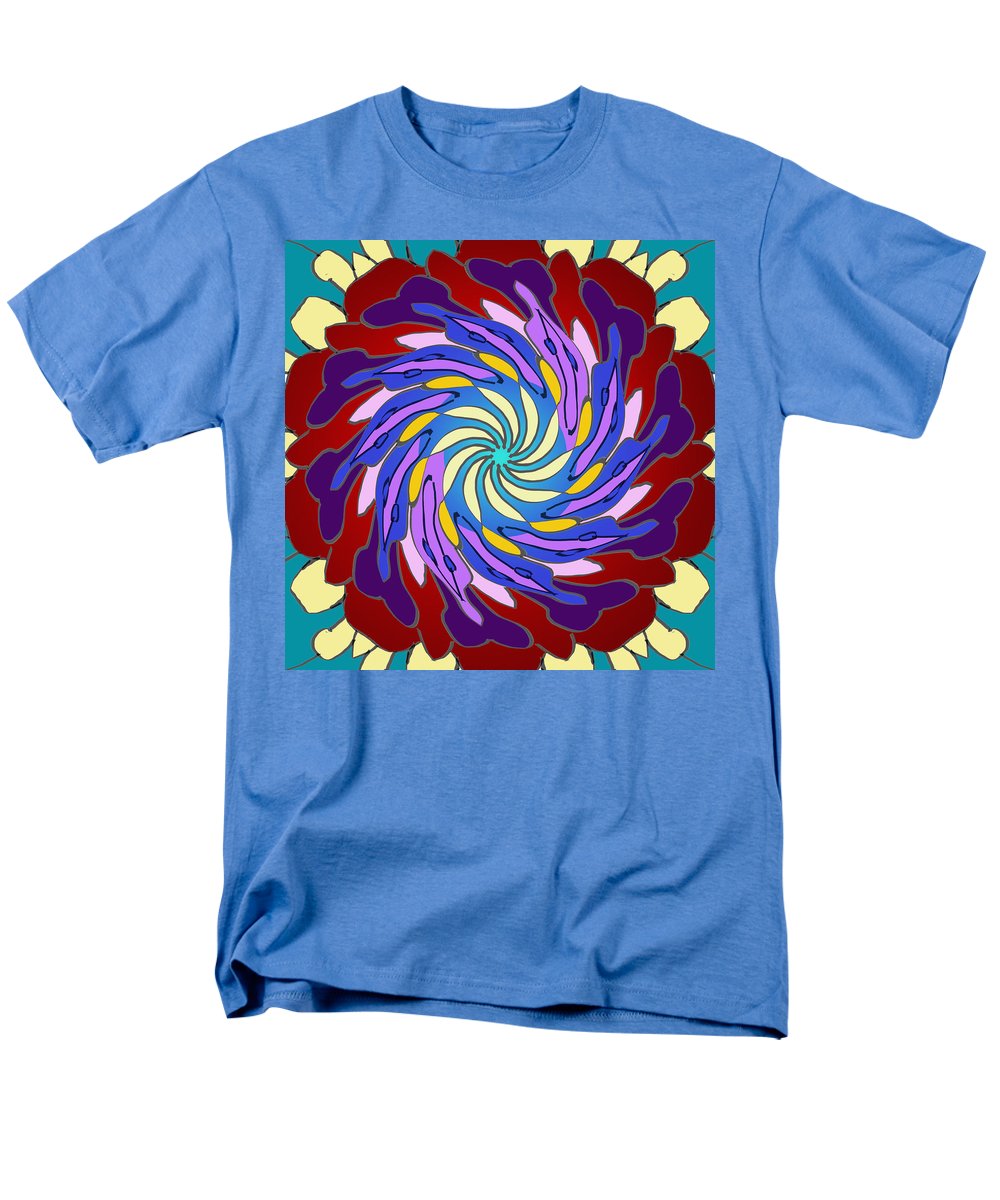 Red Purple Yellow Mandala Swirl - Men's T-Shirt  (Regular Fit)