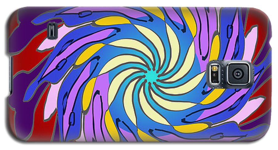 Red Purple Yellow Mandala Swirl - Phone Case