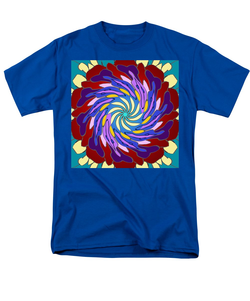 Red Purple Yellow Mandala Swirl - Men's T-Shirt  (Regular Fit)