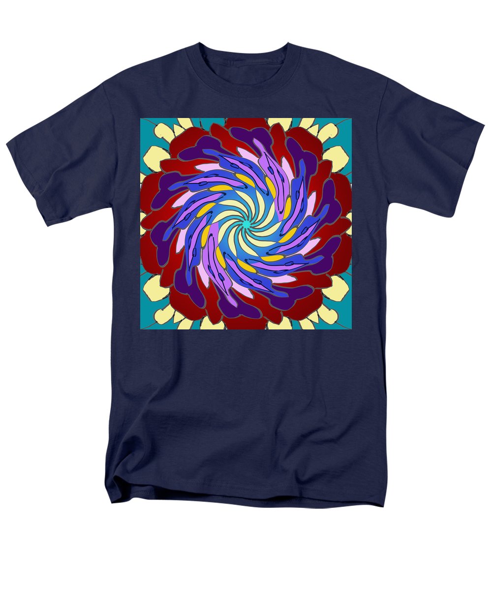 Red Purple Yellow Mandala Swirl - Men's T-Shirt  (Regular Fit)