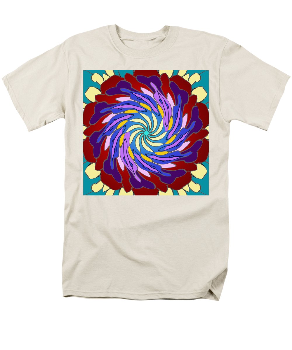 Red Purple Yellow Mandala Swirl - Men's T-Shirt  (Regular Fit)