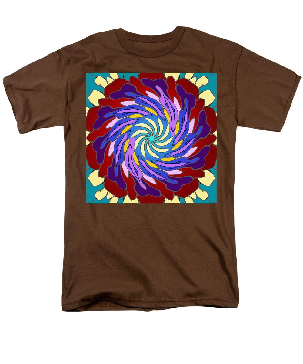 Red Purple Yellow Mandala Swirl - Men's T-Shirt  (Regular Fit)