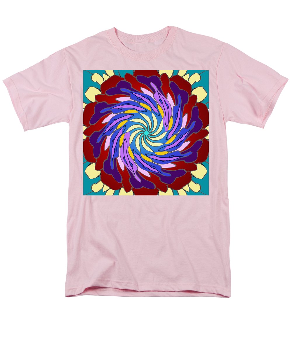 Red Purple Yellow Mandala Swirl - Men's T-Shirt  (Regular Fit)