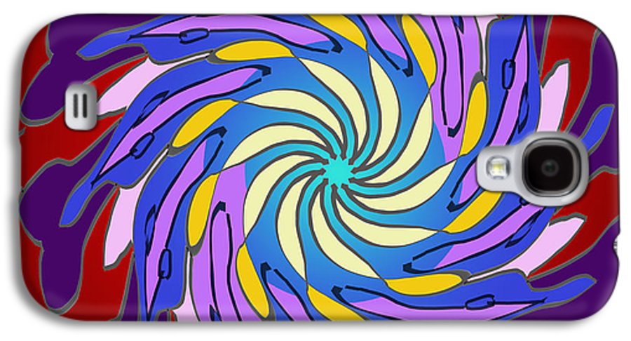 Red Purple Yellow Mandala Swirl - Phone Case