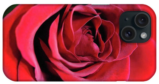 Red Rose Close Up - Phone Case