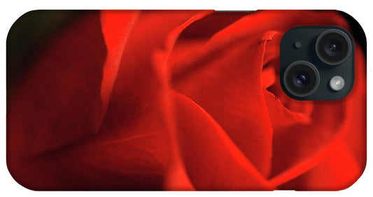 Red Rose With Veins - Phone Case