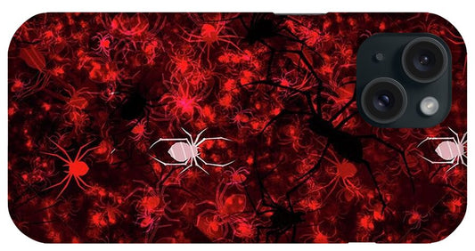 Red Spider Bokeh Pattern - Phone Case