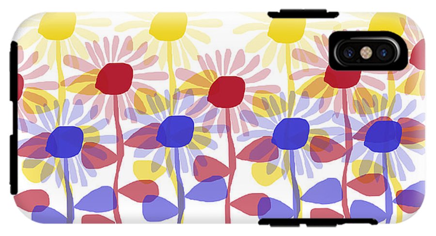Red Yellow and Blue Sunflowers - Phone Case