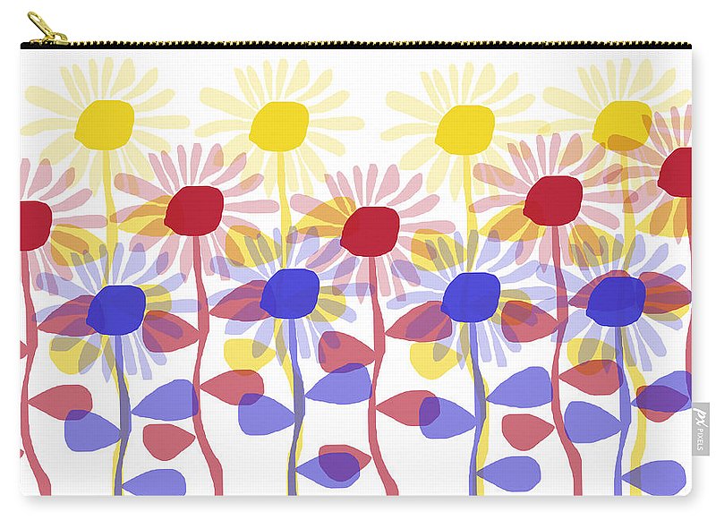 Red Yellow and Blue Sunflowers - Carry-All Pouch